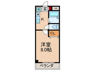 ガメラ1号館【2階】の間取り