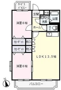 ア・ドリーム星ヶ丘【3階】の間取り