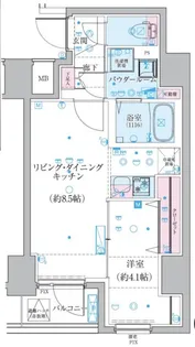 GENOVIA椎名町【9階】の間取り