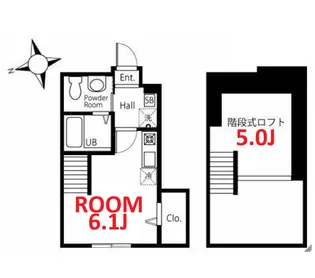 ハーミットクラブハウス境之谷IIA棟【1階】の間取り