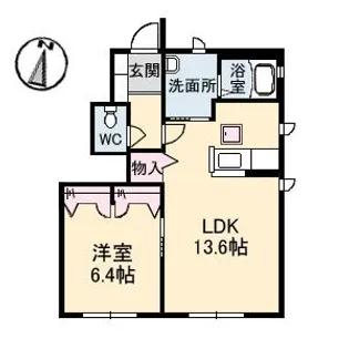 ウィングス緑井 C棟【1階】の間取り
