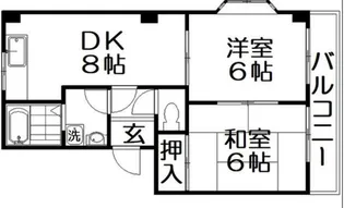 ラルゴ若江【3階】の間取り