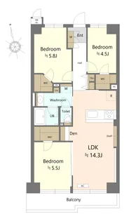 ライオンズマンション綾瀬第二【2階】の間取り