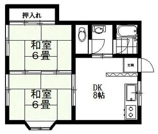 コーポ希【2階】の間取り