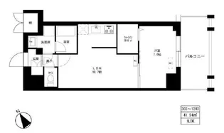 東京マンション【5階】の間取り