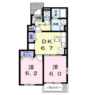 サウスヴィラA【1階】の間取り