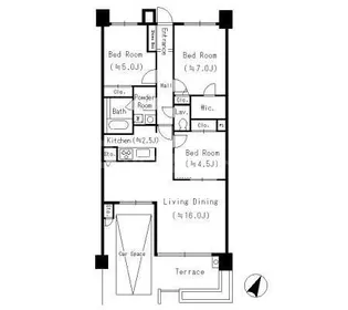 パークキューブ平和台【1階】の間取り
