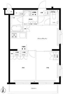 ルーブル都立家政六番館【3階】の間取り