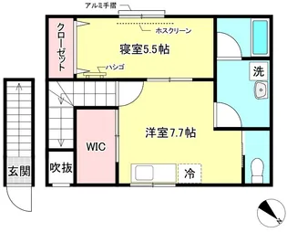 ノックス川口【2階】の間取り