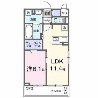 ベルヒルズノース【2階】の間取り