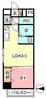 メゾン アルベロ【1階】の間取り