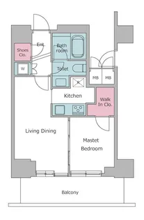 レジディアタワー目黒不動前【11階】の間取り