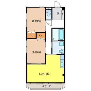 シャトーみずほ【1階】の間取り