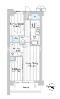 アビティグランデ砧 C棟【4階】の間取り