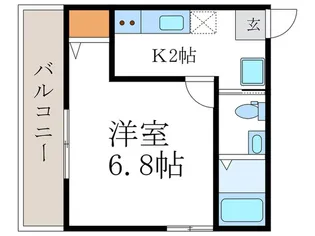 ドミール新白水丸【3階】の間取り