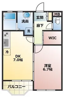 レジデンスKV【1階】の間取り
