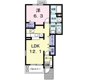 グランポーロウニアIII【1階】の間取り