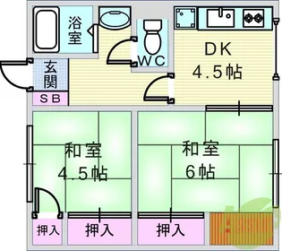 マンション南風【3階】の間取り