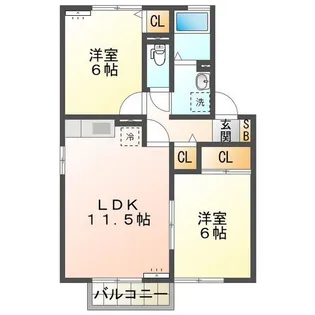 ネオハイツ【1階】の間取り