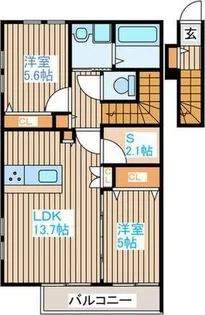 Aurora.moniwa【2階】の間取り