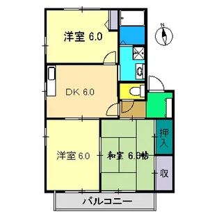 レ モンベール A棟【2階】の間取り