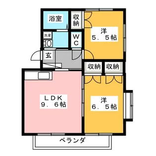 サンエステートピアA・B【2階】の間取り