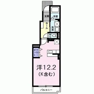 ベルフレージュE【1階】の間取り