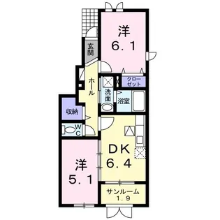 キャッスル ビューII【1階】の間取り