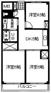 マンション・カネイ【1階】の間取り
