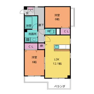 プランドール【2階】の間取り