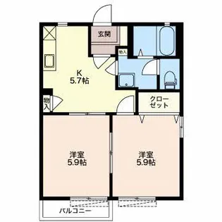 ラフォーレMiO A【1階】の間取り