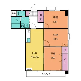 カネマン寺山ビル【4階】の間取り