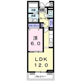 ヴィルヌーブ堺II【1階】の間取り