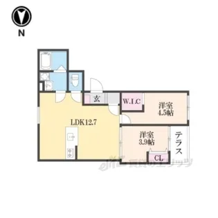 フォレ郡山【1階】の間取り