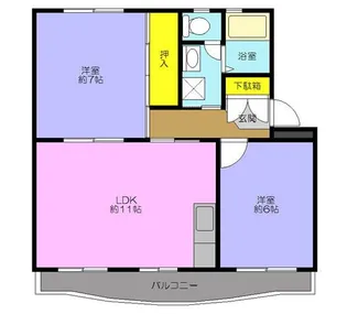 ルーラむさしの【3階】の間取り