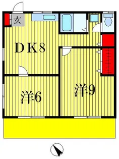 宮内マンション【1階】の間取り