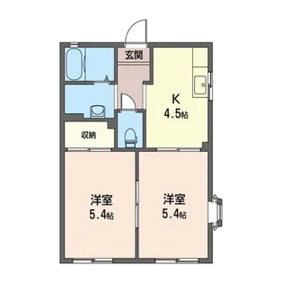 クレストヒルズB【1階】の間取り