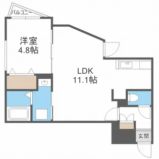 サリーレ新札幌B棟【2階】の間取り
