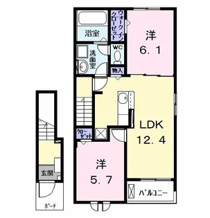 フラン(Franc)【2階】の間取り