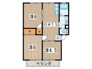 ハウスなでしこ【1階】の間取り