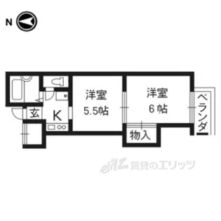 アーバンヒル桃山【1階】の間取り