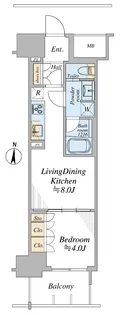 ルフォンリブレ木場【6階】の間取り