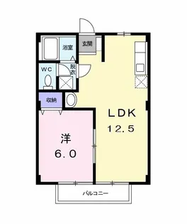 ラ・カーサ・ベルデ【1階】の間取り