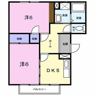 コーポ一水【2階】の間取り