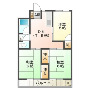 桜町ハイツ【2階】の間取り