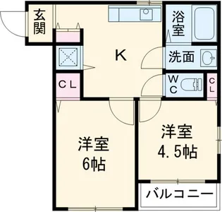 山本ハイツ【2階】の間取り