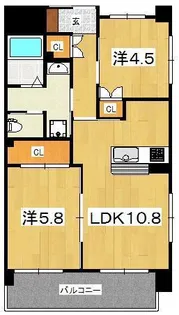パノラマ南鴨宮【2階】の間取り