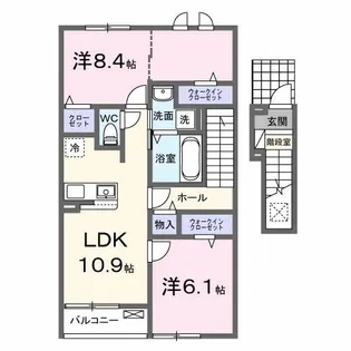 グランベルガーデン【2階】の間取り