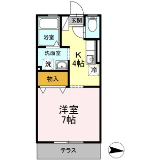サニーコートD棟【2階】の間取り