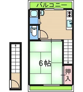 エニート天下茶屋【2階】の間取り
